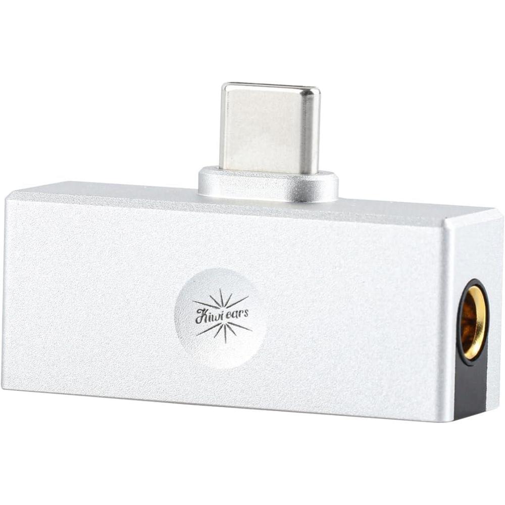 image:imageLinsoul Kiwi Ears Allegro Mini Portable IEM DAC in Ear Monitor Amplifier USB C to 3544mm Output with Custom Chip High Resolution 32bit384kHz HiFi Earbuds Amp for PhonePC SilverSilver