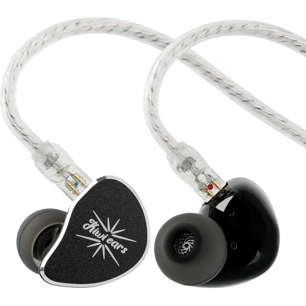 image:imageLinsoul Kiwi Ears Belle 10mm DLC Dynamic Driver inEar Monitor HiFi Wired Earbuds with Dual SilverPlated Cables Professional IEM for Stage PerformanceGamingMusic Production Typec MIC BlackBlack