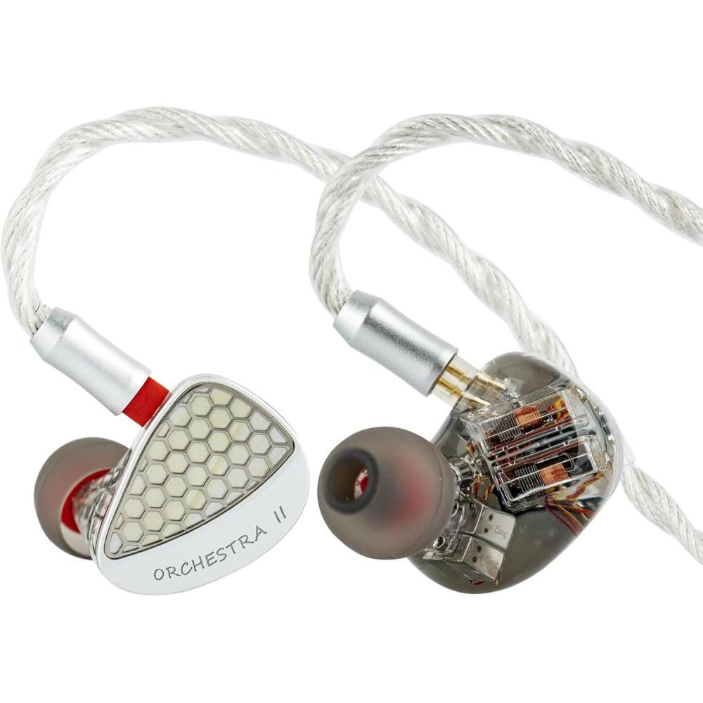 image:imageLinsoul Kiwi Ears Orchestra II 10BA Professional inEar Monitor HiFi Wired IEM Earbuds with Superlative Tonal Balance Handcrafts Shell for All Individuals and Music Genres BlueSilver