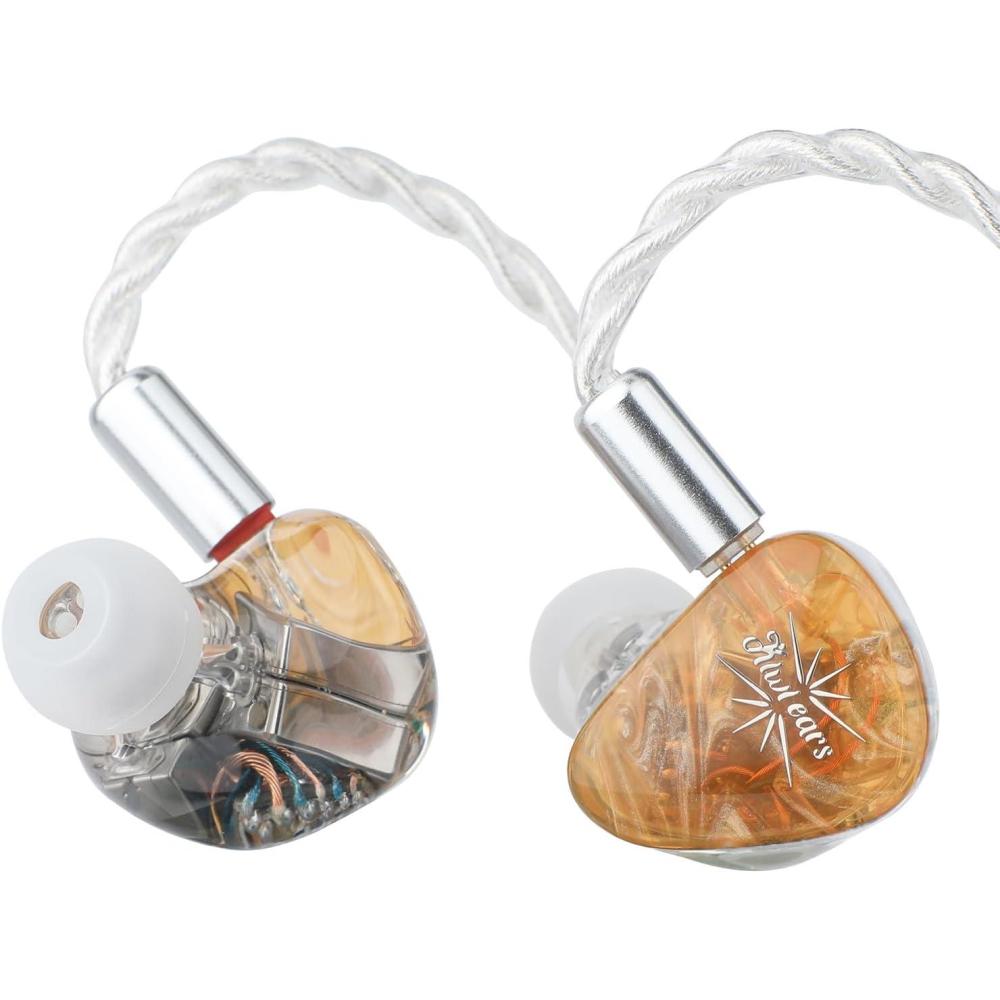 image:imageLinsoul Kiwi Ears Orchestra Lite Performance Custom 8BA inEar Monitor IEM with Detachable 4core 7N OxygenFree Copper OFC Cable Handcrafts Faceplate for Audiophile Studio Musician GreenOrange