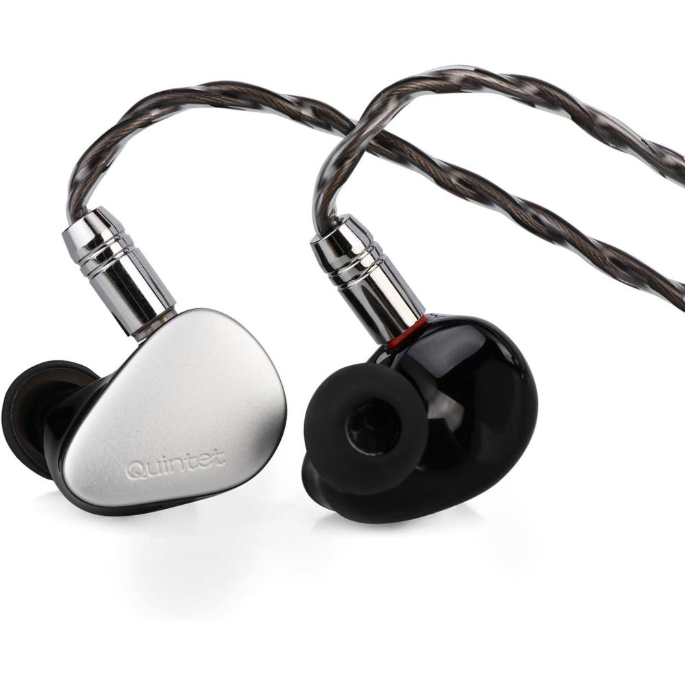image:imageLinsoul Kiwi Ears Quintet in Ear Monitor 1DD  2BA  1 Planar  1 PZT Hybrid Driver Earphone with Detachable SilverPlated OFC Cable Metal Faceplate 3DPrinted Resin Shell for Musician Quintet