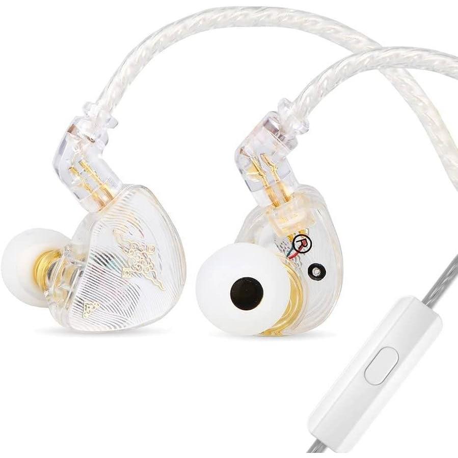 image:imageLinsoul TANGZU Waner SG HiFi 10mm Dynamic Driver PET Diaphragm inEar Earphone with Ergonomic Shape Detachable Recessed 2Pin OFC Braided Cable for Audiophile Musician DJ StageGreen with MicWhite
