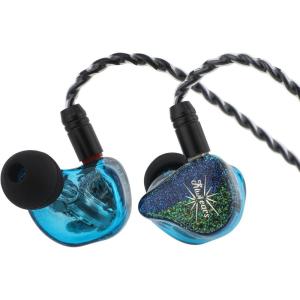 Linsoul Kiwi Ears Forteza in Ear Monitor, 1BA + 2DD HiFi Wired Earbuds, Gaming Earbuds, Hybrid Driver IEM Earphones Headphones, with Detachable IEM Cable for Musician Gamer (Purple)(Blue)
