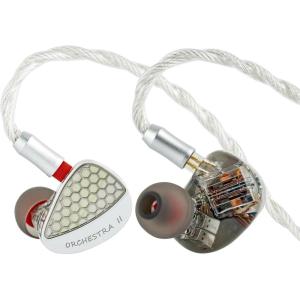 Linsoul Kiwi Ears Orchestra II 10BA Professional in-Ear Monitor, HiFi Wired IEM Earbuds with Superlative Tonal Balance, Handcrafts Shell for All Individuals and Music Genres (Blue)(Silver)