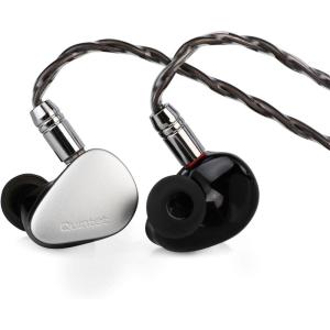 Linsoul Kiwi Ears Quintet in Ear Monitor, 1DD + 2BA + 1 Planar + 1 PZT Hybrid Driver Earphone, with Detachable Silver-Plated OFC Cable, Metal Faceplate, 3D-Printed Resin Shell for Musician (Quintet)