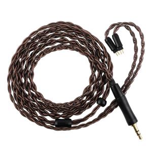 Linsoul Kiwi Ears Terras IEM Cable,4N Single Crystal Copper 32AWG 4-Core in Ear Monitor Cord,1.25m Length HiFi Upgrade Wire Interchangeable 3.5mm/4.4mm Plug for Orchestra Lite Aether Mangird Tea Pro