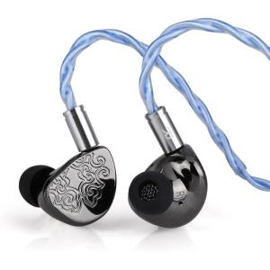 Linsoul TANGZU x HBB Wu Heyday HiFi Upgraded 14.5mm Planar Driver IEM with 5-Axis CNC Aluminum Shell, Detachable 3-in-1 Silver-Plated Cable