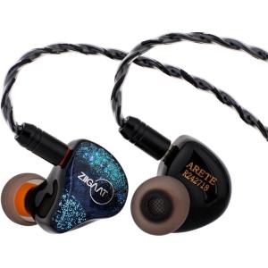 Linsoul ZiiGaat x Fresh Reviews Arete in Ear Monitor, 1DD+4BA Hybrid Earphone IEM, Wired Gaming Earbuds, Studio Monitor Tunning, with Detachable IEM Cable for Musician Audiophile (Blue)(Blue)