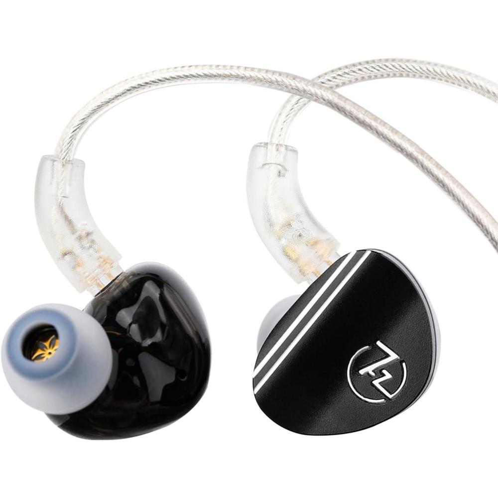 image:imageLinsoul 7HZ SONUS 1DD1BA Dual Driver in Ear Monitor HiFi in Ear Earphone IEM with Detachable Highend SilverPlated OCC Cable Aluminum Back Cavity for Audiophile Gaming Earbuds Grey 35mmBlack