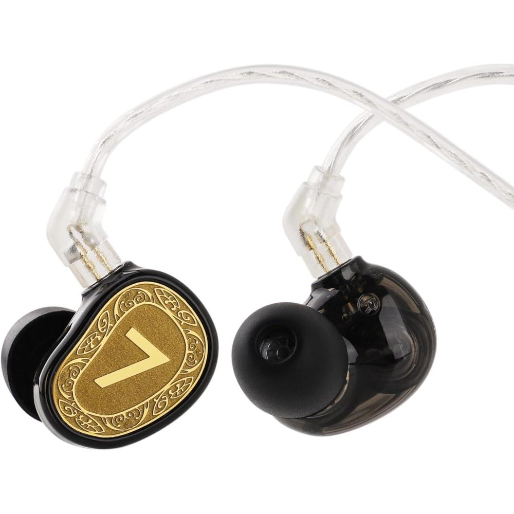 image:imageLinsoul 7Hz Elua Ultra in Ear Monitor Dual Dynamic Driver Earphone HiFi Wired IEM Earbuds with HighPurity OxygenFree Copper Cable for Musicians Audiophiles SilverGold