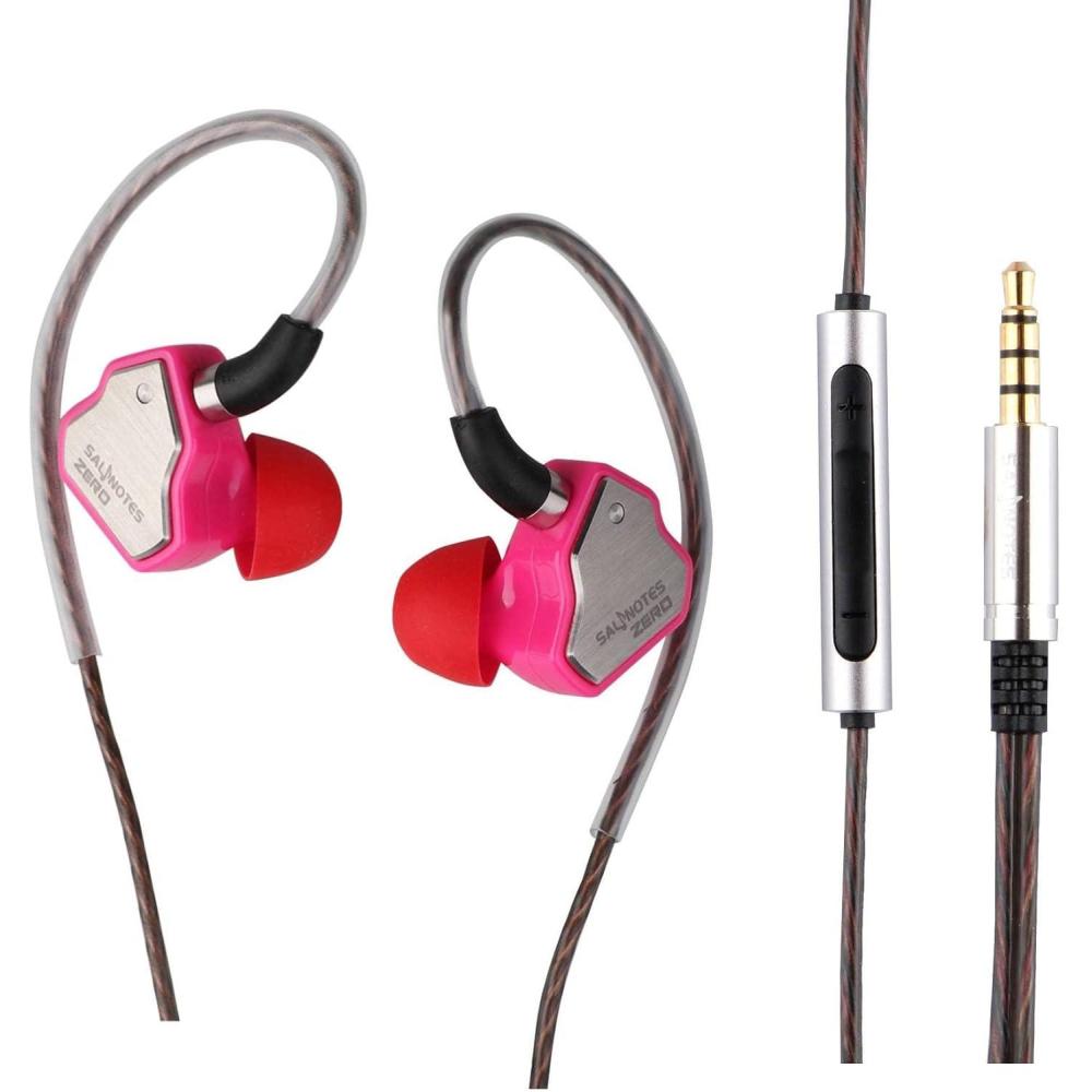 image:imageLinsoul 7Hz Salnotes Zero HiFi 10mm Dynamic Driver inEar Earphone IEM with Metal Composite Diaphragm Stainless Steel Faceplate Detachable 2Pin OFC Cable Rose with Mic Type CRose