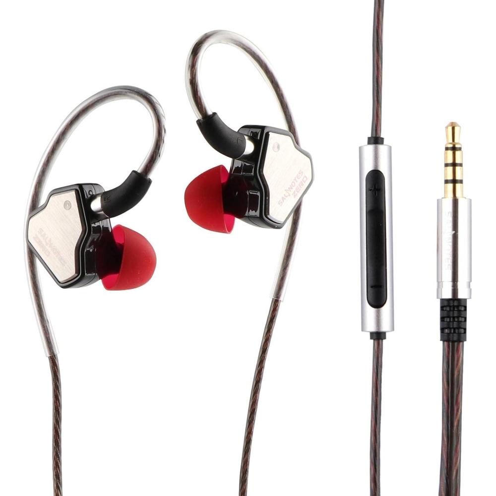 image:imageLinsoul 7Hz Salnotes Zero HiFi 10mm Dynamic Driver inEar Earphone IEM with Metal Composite Diaphragm Stainless Steel Faceplate Detachable 2Pin OFC Cable Rose with Mic Type CBlack