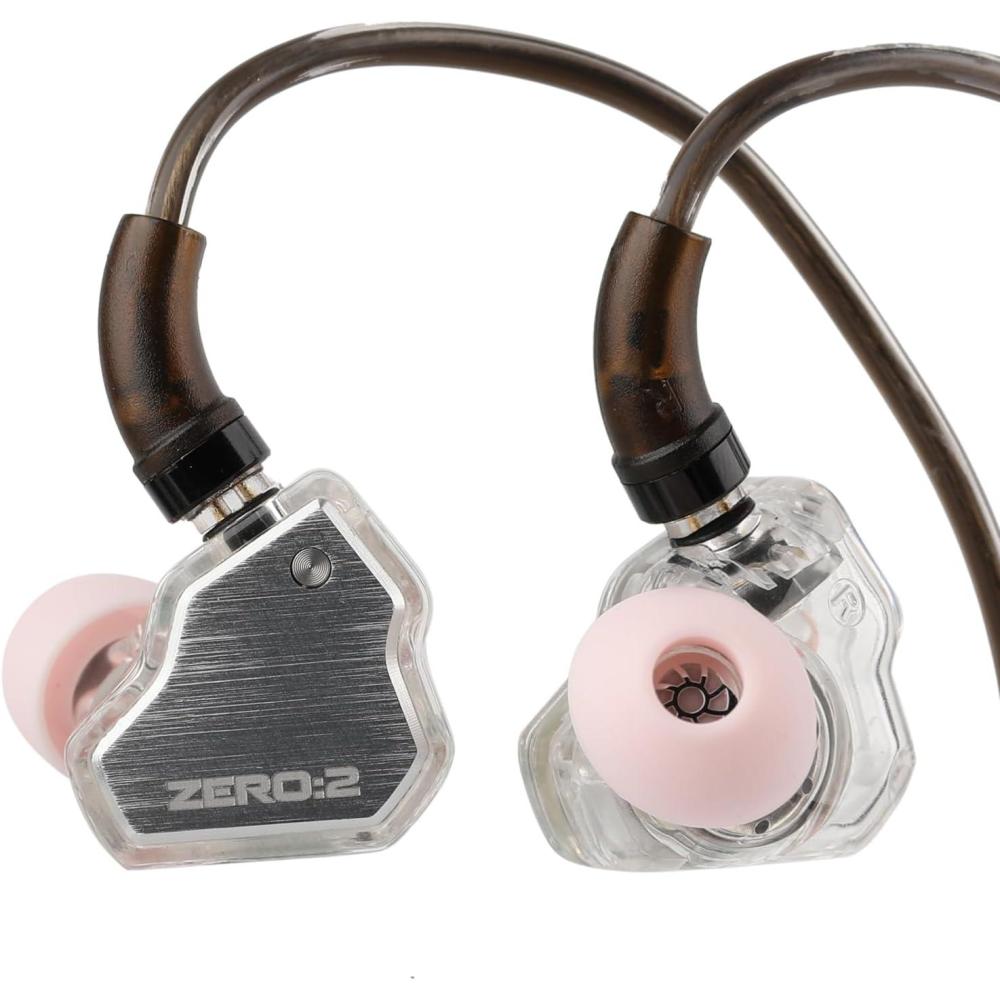 image:imageLinsoul 7Hz x Crinacle Zero2 in Ear Monitor Updated 10mm Dynamic Driver IEM Wired Earbuds Earphones Gaming Earbuds with OFC IEM Cable for Musician Without MIC BlueSilver