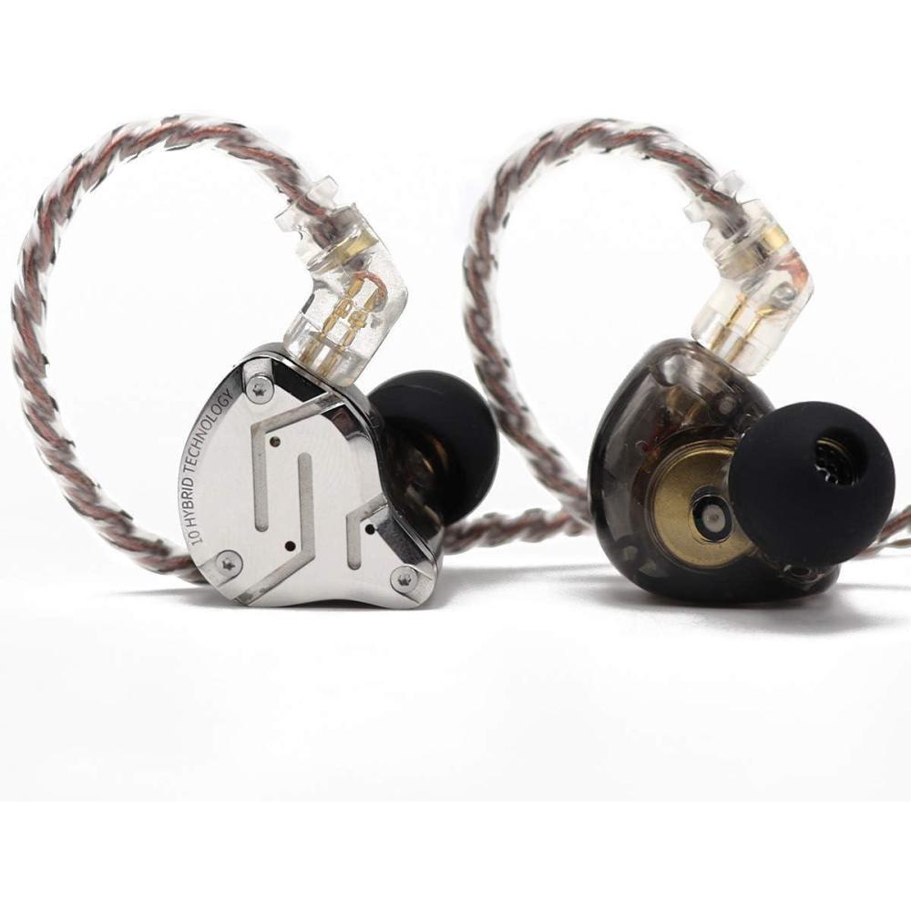 image:imageLinsoul KZ ZS10 Pro 4BA1DD 5 Driver in Ear Monitor HiFi Wired Earbuds Gaming Earbuds Hybrid IEM Earphones with Stainless Steel Faceplate Detachable Cable for Musician with Mic BlueBlack