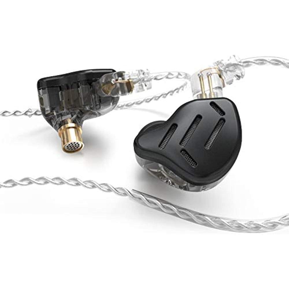 image:imageLinsoul KZ Zax 1DD7BA Hybrid Driver HiFi inEar Earphones with Zin Alloy Shell Detachable 2 Pin 075mm OFC Cable Without Mic BlueBlack