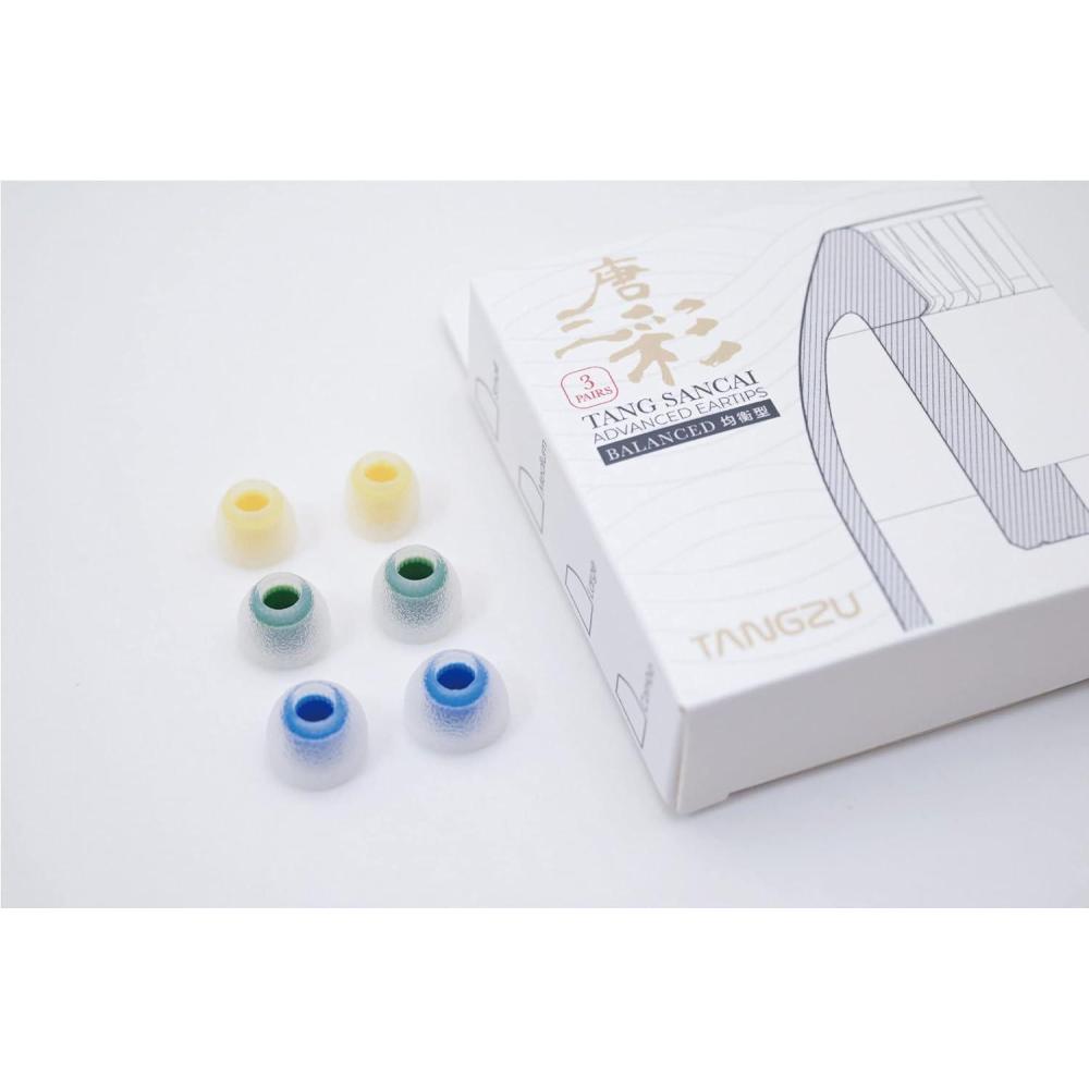 image:imageLinsoul TANGZU Tang Sancai in Ear Monitor Ear Plugs 3 Pairs Matte Texture Straight Tooth Grooves Eartips for IEMs inEar Earphone Audiophile Musician M