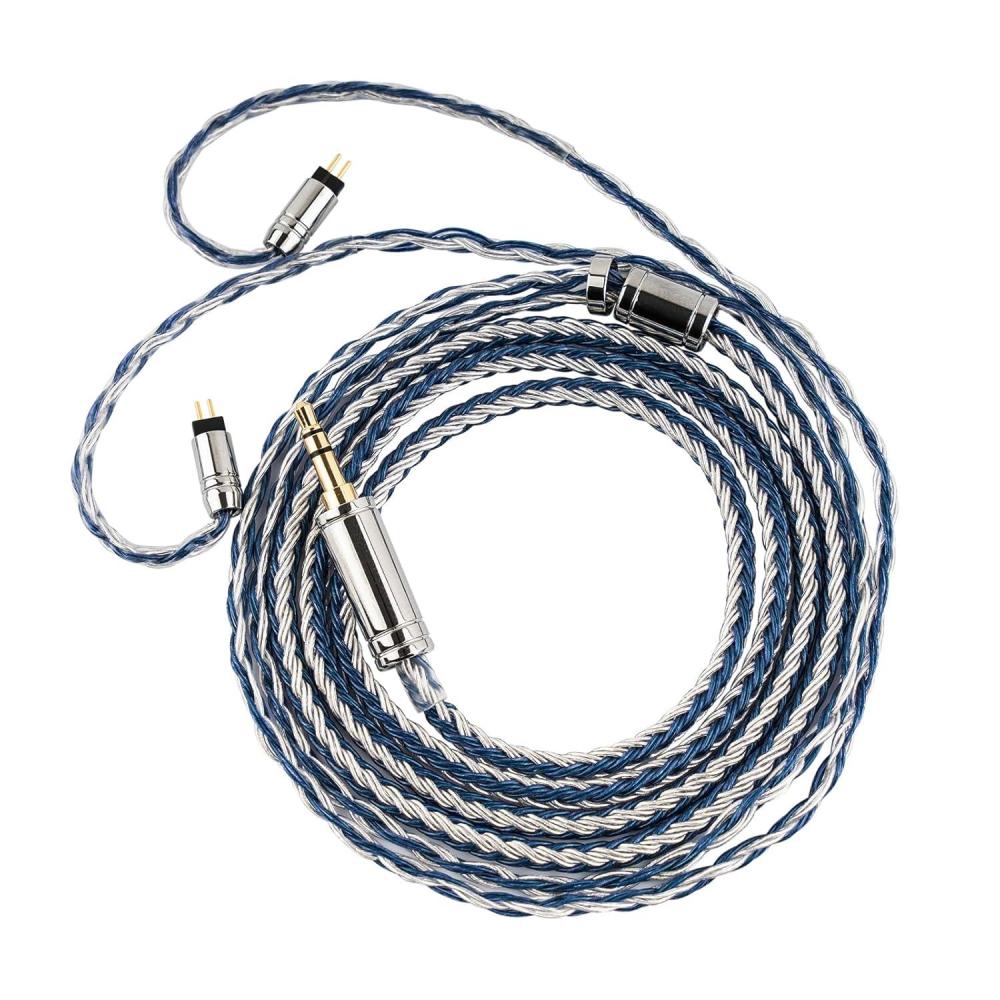 image:imageLinsoul Tripowin C01 IEM Hybrid CopperSilver Earphone Cable 16core OFC and SilverPlated Copper HiFi Replacement Cable for Wired Earbuds 2Pin 35mm2Pin  44mm