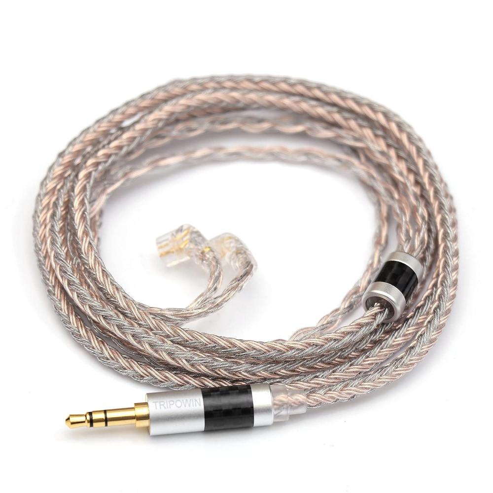 image:imageLinsoul Tripowin Jelly Upgraded 16 Core 21 Wires Per Core SilverPlated OCCAlloy Copper GrapheneOCC Mixed Braided Cable for Audiophile Musician35mm MMCXRecessed 2Pin