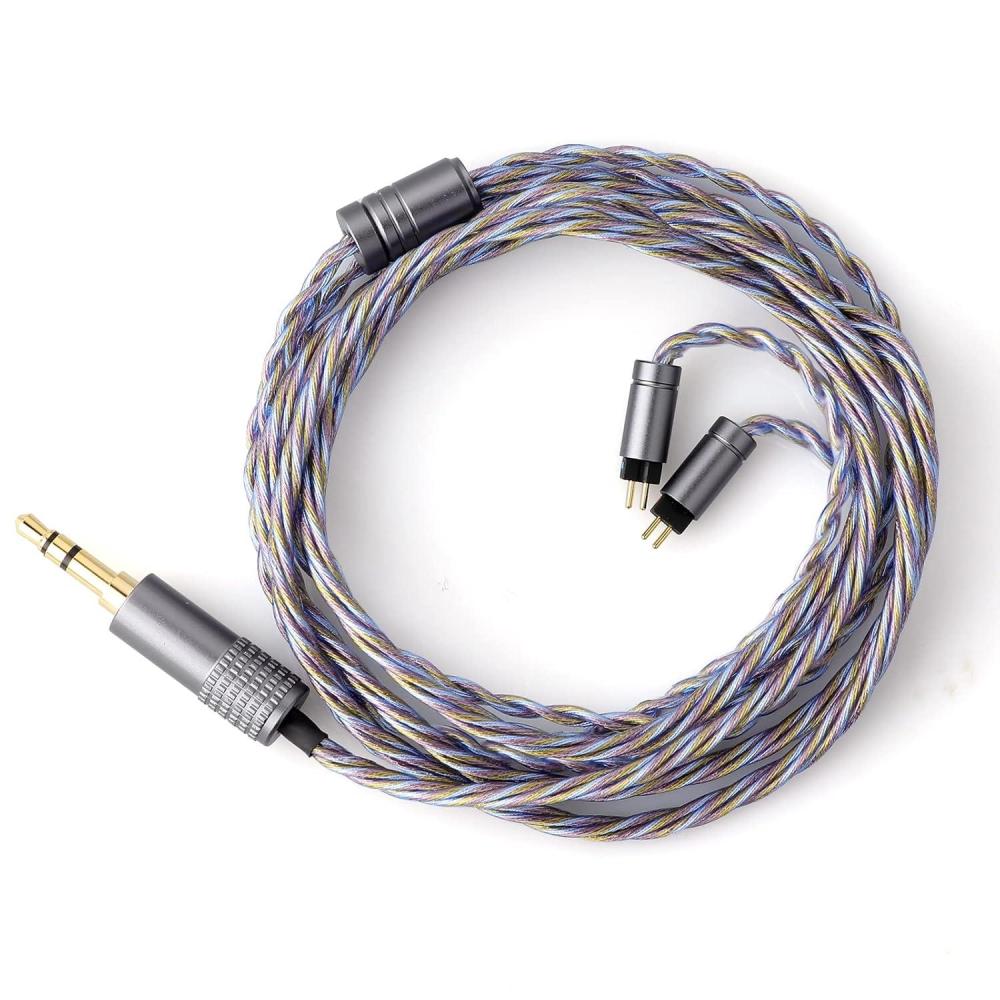 image:imageLinsoul Tripowin Zoe Upgraded Earphone Cable in Ear Monitor Cable 4Core Pure Copper SilverPlated Copper GoldPlated 24AWG Litz Wire for Musician Audiophile35mm 2pin 078mm2pin