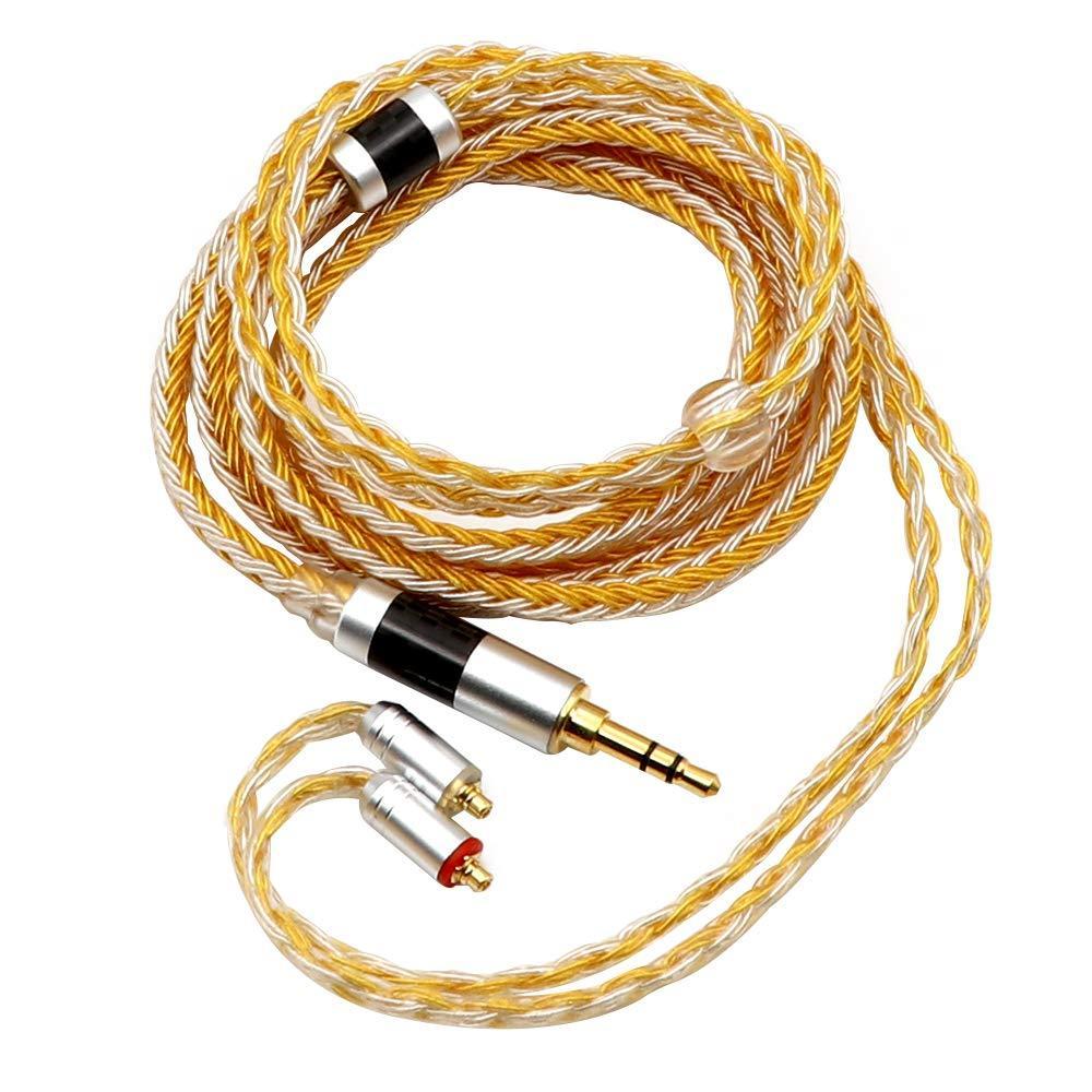 image:imageLinsoul Tripowin Zonie IEM Cable 16 Core Silver Plated Earphone Upgraded Cords 125m SPC in Ear Monitor Cable for 7HZ Timeless AE TINHIFI T2 PRO T3 T4MMCX 35mmMossGold