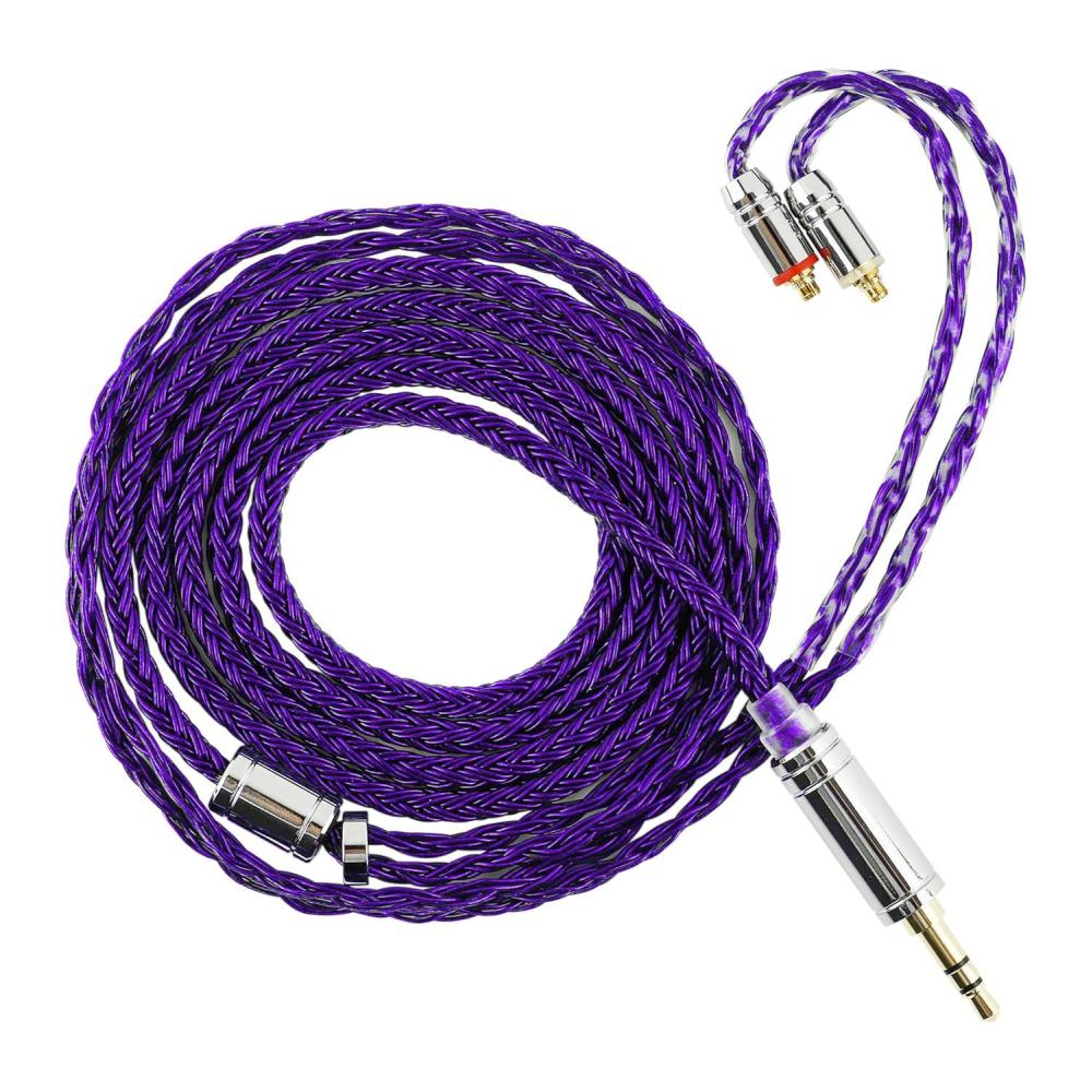 image:imageLinsoul Tripowin Zonie IEM Cable 16 Core Silver Plated Earphone Upgraded Cords 125m SPC in Ear Monitor Cable for 7HZ Timeless AE TINHIFI T2 PRO T3 T4MMCX 35mmMossViolet