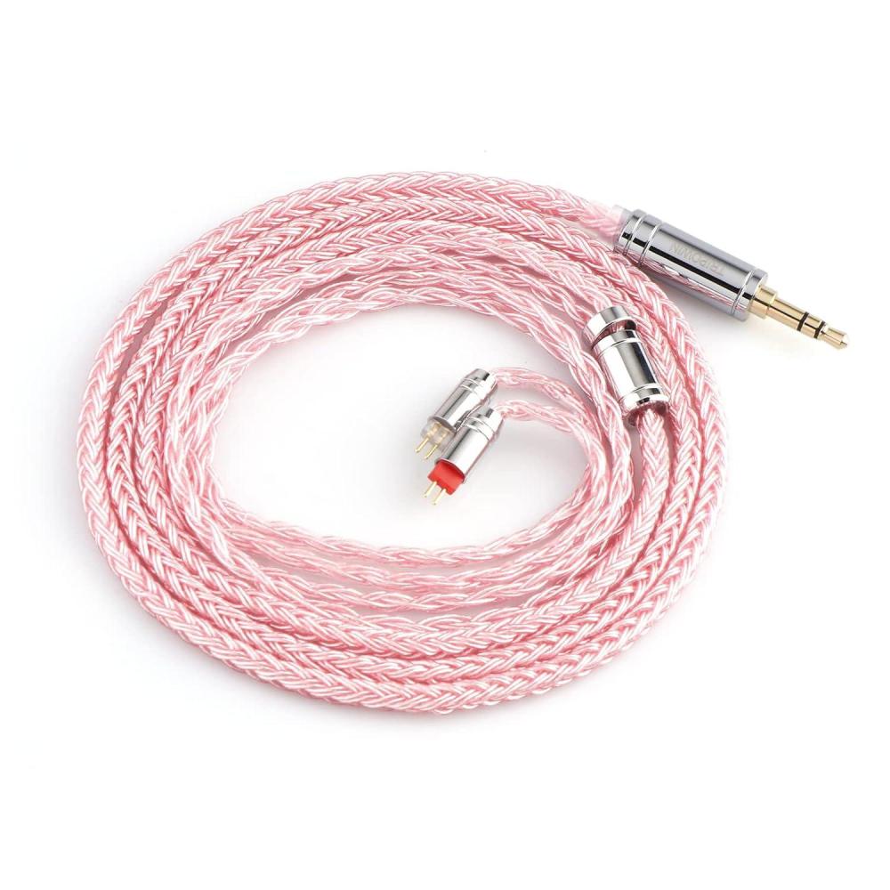 image:imageLinsoul Tripowin Zonie IEM Cable 16 Core Silver Plated Earphone Upgraded Cords 125m SPC in Ear Monitor Cable for 7hz Zero2 Orchestra Lite Cadenza Hype4 Supermix42pin 078mm 35mmGreyPink