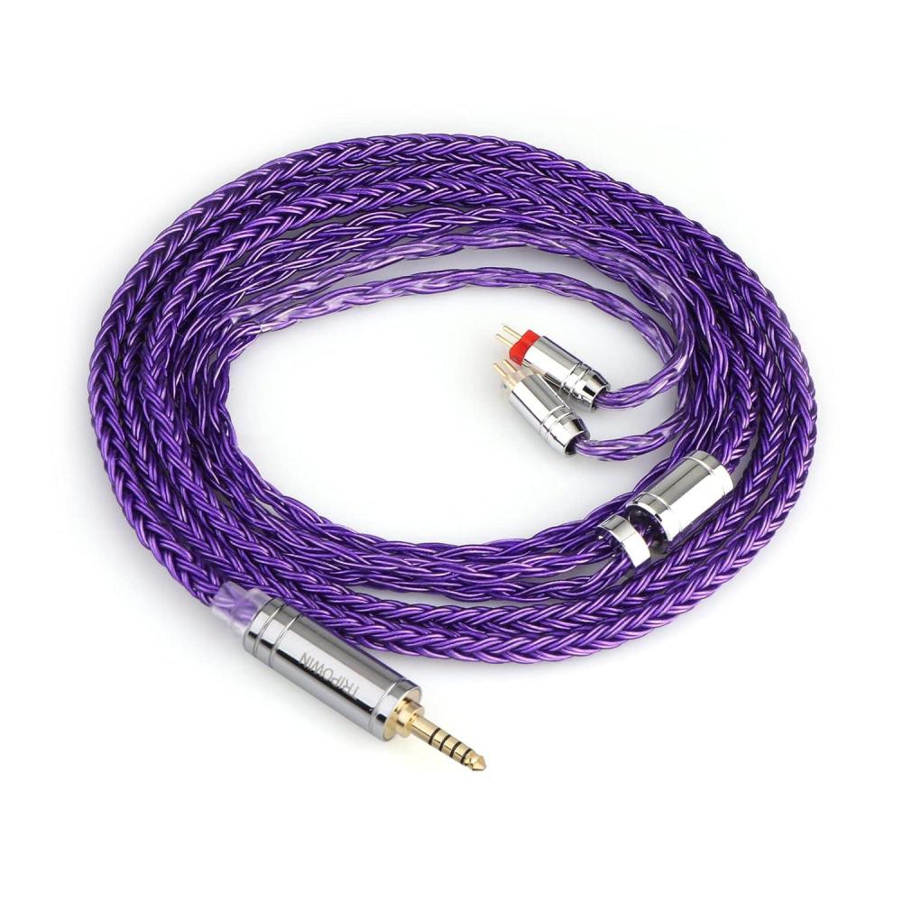 image:imageLinsoul Tripowin Zonie IEM Cable 16 Core Silver Plated Earphone Upgraded Cords 125m SPC in Ear Monitor Cable for 7hz Zero2 Orchestra Lite Cadenza Hype4 Supermix42pin 078mm 44mmVioletViolet