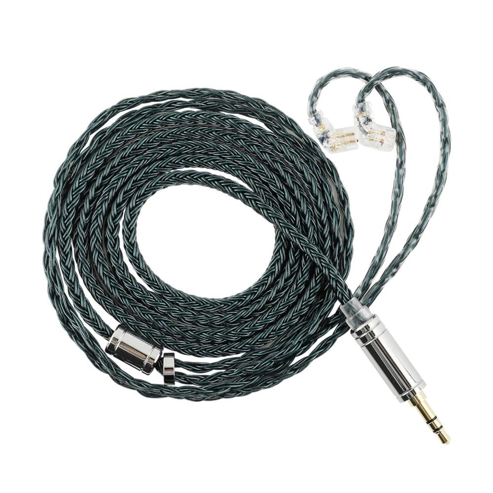 image:imageLinsoul Tripowin Zonie IEM Cable 16 Core Silver Plated Earphone Upgraded Cords 125m SPC in Ear Monitor Cable for ZS10 PRO 2 AS10 PRO ZSN PRO X Waner SIMGOT EM6LRecessed 2pin 35mmGreyMoss