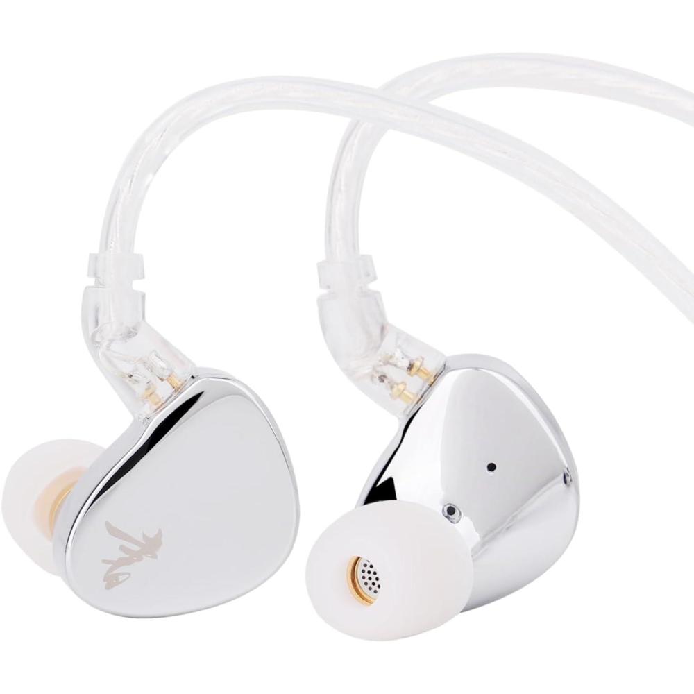 image:imageLinsoul WGZBLON SHU in Ear MonitorDual Dynamic Driver HiFi IEM EarphonesProfessional DAC Chip Wired EarbudsZinc Alloy ShellHighPurity SilverPlated Cable for Audiophile TypeC with Mic BlackSilver