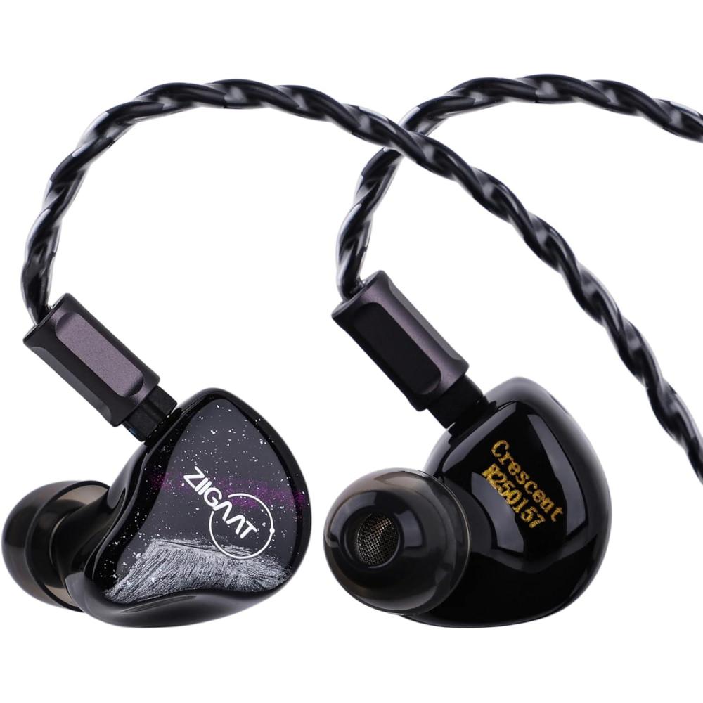 image:imageLinsoul ZiiGaat Crescent in Ear Monitor Premium 2DD2BA Hybrid IEM Earphone Isobaric Bass Vintage Analog Sound 3DPrinted Resin Shell with Detachable IEM Cable for MusiciansStudio