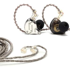KZ ZS10 PRO 4BA+1DD HiFi in-Ear Earphone and Tripowin Zonie 3.5mm Plug QDC Cable Bundle