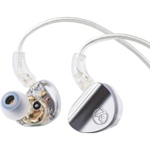 Linsoul 7HZ SONUS 1DD+1BA Dual Driver in Ear Monitor, HiFi in Ear Earphone IEM, with Detachable High-end Silver-Plated OCC Cable, Aluminum Back Cavity for Audiophile, Gaming Earbuds (Grey, 3.5mm)(Grey)