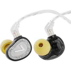 Linsoul 7Hz Elua Ultra in Ear Monitor, Dual Dynamic Driver Earphone, HiFi Wired IEM Earbuds with High-Purity Oxygen-Free Copper Cable for Musicians Audiophiles (Silver)(Silver)