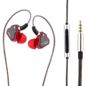 Linsoul 7Hz Salnotes Zero HiFi 10mm Dynamic Driver in-Ear Earphone IEM with Metal Composite Diaphragm Stainless Steel Faceplate Detachable 2Pin OFC Cable (Rose, with Mic, Type C)(Red)