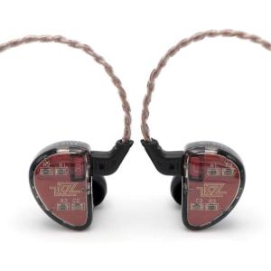 Linsoul KZ AS10 5BA HiFi Stereo in-Ear Earphone High Resolution Earbud Headphone with 0.75mm 2 pin Cable, Five Balanced Armature Drivers, Noise Cancelling(with Mic, Black)(Black)