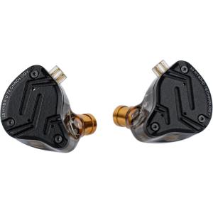 Linsoul KZ ZS10 PRO X Upgraded 1DD+4BA Hybrid Driver HiFi in Ear Earphones IEM with Alloy Faceplate, Detachable Silver-Plated Recessed 2Pin Cable for Audiophile Musician DJ Stage(with Mic)(Without Mic)