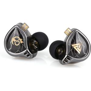 Linsoul QKZ x HBB 10mm Titanium-Coated Diaphragm HiFi in-Ear Monitor Earphones with Semi-Open Cavity, Detachable Recessed 2Pin Silver-Plated Cable, Noise Canceling for Audiophile(Without Mic)
