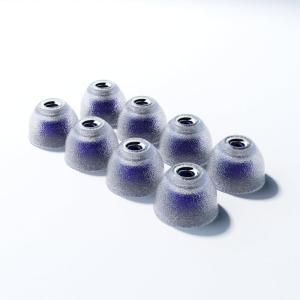Linsoul Tangzu Tang Sancai Noble Earbud Tips,Stainless Steel IEM Ear Plugs,Replaceable Liquid Silicone Eartips,4 Pairs,Optional XS/S/M/L Size for in Ear Earphones (XS/S/M/L- Each Size)(L- 4 Pairs)