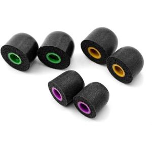 Linsoul Tripowin TP45 Spiral Groove Memory Foam Eartips, 2 Pairs in Ear Monitor Ear Plugs Suitable for 4.5mm-6.5mm Earphone Nozzle (S)(S)