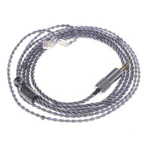 Linsoul Tripowin Zoe Upgraded Earphone Cable, in Ear Monitor Cable, 4-Core Pure Copper Silver-Plated Copper Gold-Plated 24AWG Litz Wire for Musician Audiophile(3.5mm, 2pin 0.78mm)(Recessed 2pin)