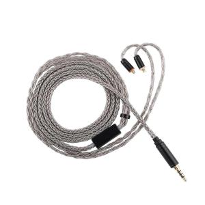 Linsoul Tripowin Zonie HiFi In-Ear Monitor Upgrade Cable, with Omni Mic, 16-Core Silver-Plated SPC Earphone Cable, Type-C/3.5mm Options, 1.25m SPC Tangle-Free Wire for Audiophiles(Typec,Recessed 2Pin)(MMCX)