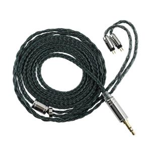 Linsoul Tripowin Zonie IEM Cable, 16 Core Silver Plated Earphone Upgraded Cords, 1.25m SPC in Ear Monitor Cable for 7hz Zero:2 Orchestra Lite Cadenza Hype4 Supermix4(2pin 0.78mm, 4.4mm)(Violet)(Moss)