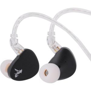 Linsoul WGZBLON SHU in Ear Monitor,Dual Dynamic Driver HiFi IEM Earphones,Professional DAC Chip Wired Earbuds,Zinc Alloy Shell,High-Purity Silver-Plated Cable for Audiophile (TypeC with Mic, Black)(Black)
