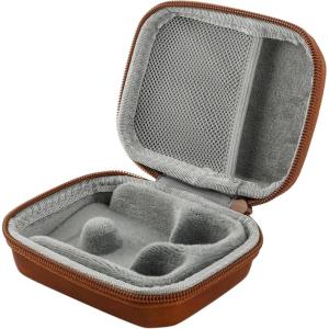 Linsoul ZiiGaat PELLEPOD Leather Earbud Case, Waterproof IEM Storage Box, Hard Carrying Bag, Protective Storage Box, Fit for Earphone ZS10 Pro, Zero: 2, EM6L, EW300, SuperMix 4, Orchestra Lite (Brown)(Brown)