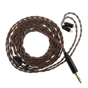 Linsoul ZiiGaat Z-01 IEM Cable, 4 Core Single Crystal Copper Wire,in Ear Monitor Cord with 3.5mm Plug,Detachable 0.78mm 2Pin Connector for HiFi Wired Earbuds Zero:2,EW300,Cadenza,Kefine,WanerSG