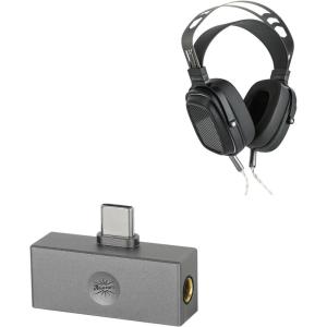 Linsoul HarmonicDyne Romantic Open-Back Over-Ear Headphones, 60mm Bamboo Fiber Bio-Composite Driver, Protein Leather Earpads + Kiwi Ears Allegro Mini Portable IEM DAC