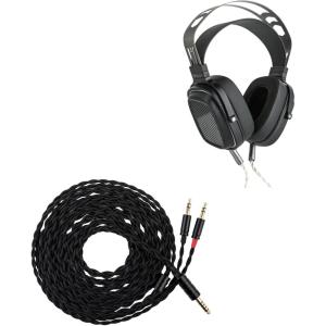 Linsoul HarmonicDyne Romantic Open-Back Over-Ear Headphones Tripowin Nova Monitor Headphone Cable, Over-Ear Headphone Wire(4.4mm, Black)