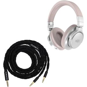 Linsoul Kiwi Ears Division Over Ear Headphone(Silver) + Tripowin GranVia Dual 3.5mm Connector to 4.4mm TRRRS Stereo Headphone Cable
