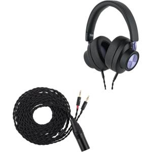Linsoul Kiwi Ears x Z Reviews: Serene Planar Magnetic Driver Over-Ear Gaming Headphones Tripowin Nova Monitor Headphone Cable, Over-Ear Headphone Wire(XLR, Black)