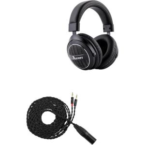 Linsoul Kiwikiwi Ears Ellipse Over Ear Headphone, Studio-Grade Dynamic Driver Headphones + Tripowin Nova Monitor Headphone Cable, Over-Ear Headphone Wired